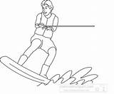 Water Ski Outline Clipart Teenager Sports Members Available Transparent Gif Join Now Large sketch template