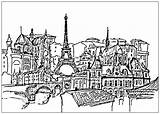 Coloriage Eiffel Coloriages Monuments Immeuble Imprimer Francia Immeubles Adulti Ausmalbilder Justcolor Erwachsene Colorier Adults Malbuch Sacre Coeur Dessin Torre sketch template