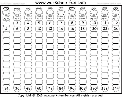 printable multiplication table chart  printable