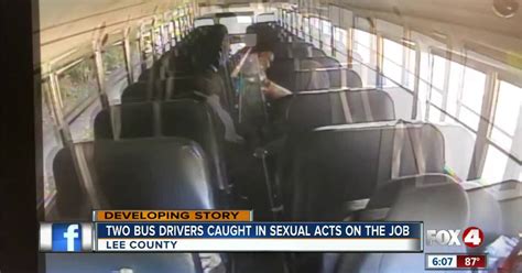 two school bus drivers caught in sexual act while on the job