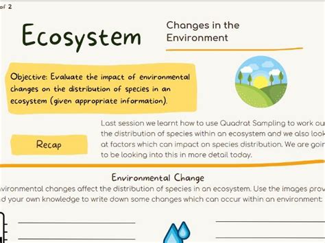gcse biology ecology impact  environmental change teaching resources