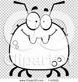 Chubby Tick Smiling Outlined Coloring Clipart Vector Cartoon Thoman Cory sketch template