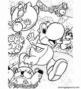 Yoshi Mushroom Kawai sketch template