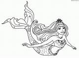 Sirena Colorear Sirenas Espectacular sketch template