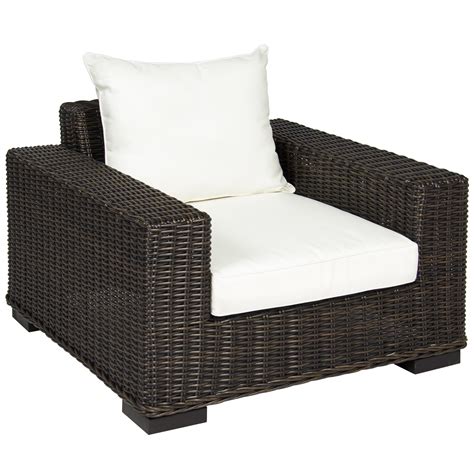 bcp oversized outdoor wicker armchair furniture  aluminum frame
