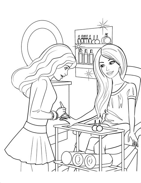 coloring pages salon hair beauty kids halloween lesson printable color