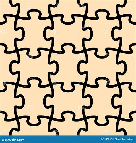 seamless vector puzzle shape stock vector illustration  vector
