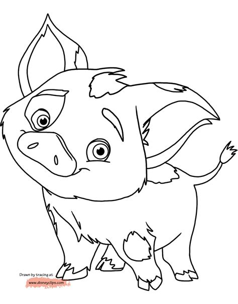 baby moana coloring pages