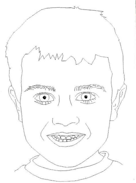 coloring page   boys face   particullar coloring sheet