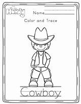 Preschool Printables Cowboy Cowboys Printable Worksheets Lưu sketch template