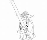 Yoda Lightsaber Jinn Gon Coloringhome sketch template