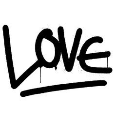 love graffiti style graphic royalty  vector image