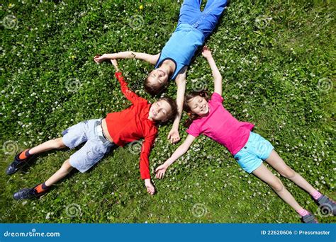 children  break stock photo image  caucasian grass