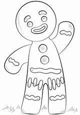 Gingerbread Coloring Man Pages Printable Categories sketch template