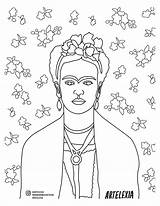 Kahlo Artelexia Studied sketch template