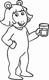Coloring Arthur Dw Read Pajamas Pages Glass Water Cartoon Wecoloringpage Nice Popular sketch template