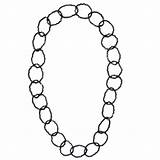 Necklace Drawing Chain Clipart Coloring Clipartbest Sketch Pearl Template sketch template