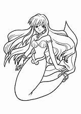 Coloring Pichi Pages Mermaid Coloriage Sirène Manga Pitch Melody Une Pour Mermaids Enfants La Popular Little Princess Coloringhome sketch template