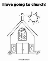 Coloring Church Sunday School Pages Jesus Going Kids Preschool Activity Sheets Activities Printable Family Twistynoodle Crafts Colouring House Childhood Board sketch template