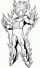 Vegeta Coloring Dragon Ball Pages Kids Popular sketch template