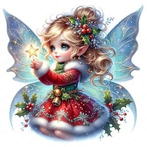 christmas fairy clipart fairy clipart bundle  high quality images