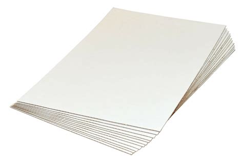 white cardboard corrugated sheets pads divider art