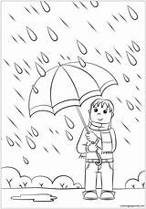 Rain Pages Spring Coloring Color sketch template
