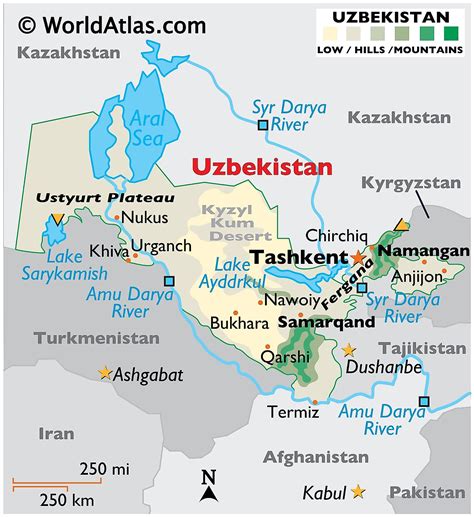 Uzbekistan Political Map