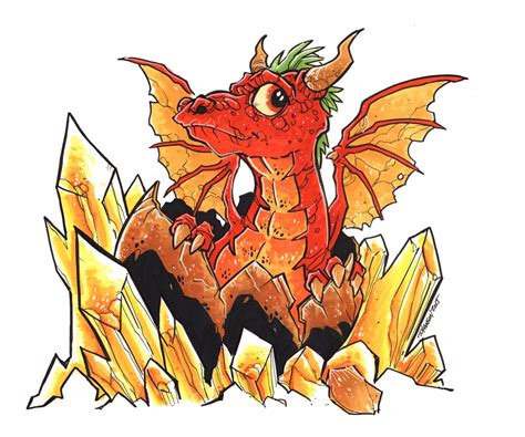 baby fire dragon  travisjhanson  deviantart
