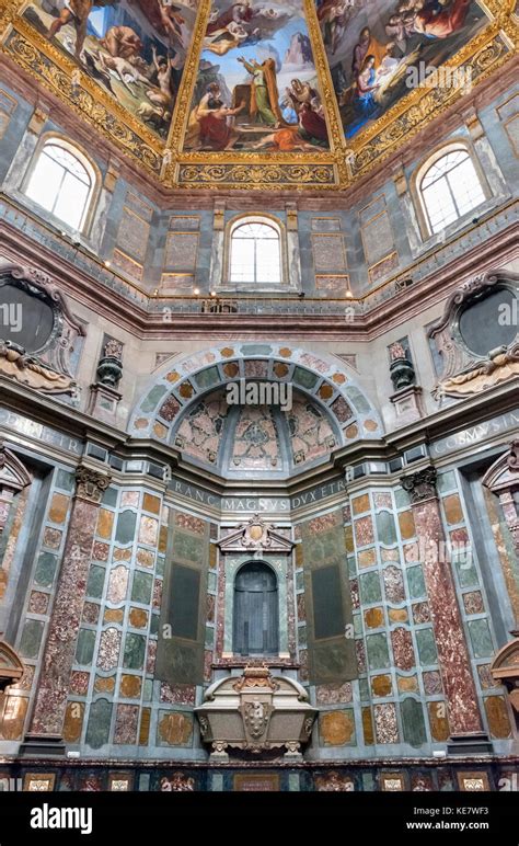 interior   cappelle medicee church  san lorenzo florence italy stock photo alamy