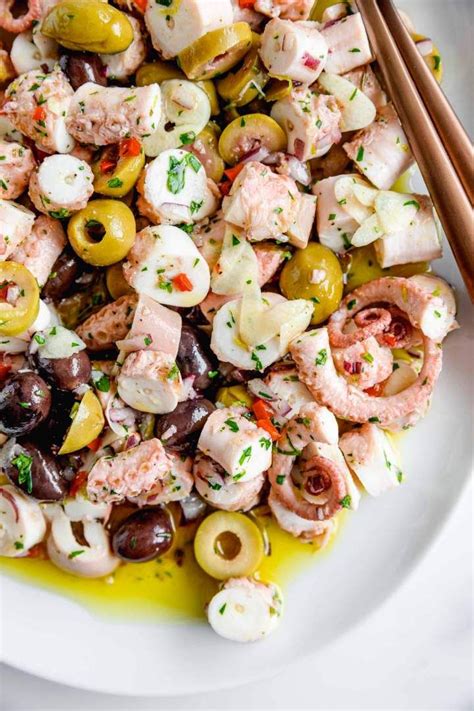 easy octopus salad recipe seafood dinner octopus salad octopus