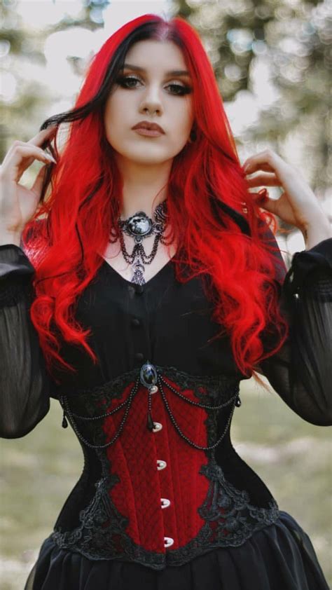 pin by tabby on gothic red goth outfits hot goth girls gothic girls