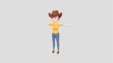 cartoongirl035 cow girl buy royalty free 3d model by bariacg [4c7e4d3