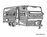 Rv Camper Coloring Pages Trailer Camping Campers Colormegood Transportation sketch template