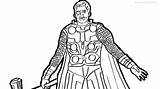 Thor Coloring Avengers Infinity sketch template