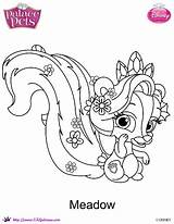 Coloring Palace Princess Pets Pages Printables Disney Skgaleana Meadow Pet sketch template