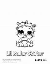 Lil Doll Lotta Sk8ter Colouring sketch template