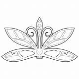 Dragonfly Druku Maska Motyl Dzieci Kolorowanka Kolorowanki Wazka Dla sketch template
