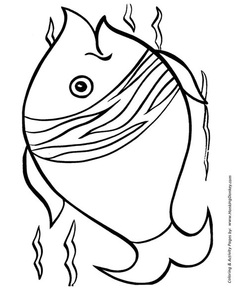easy shapes coloring pages  printable big fish easy coloring