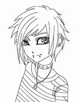 Anime Coloring Pages Boys Printable Boy Color Print Getcolorings Colo sketch template