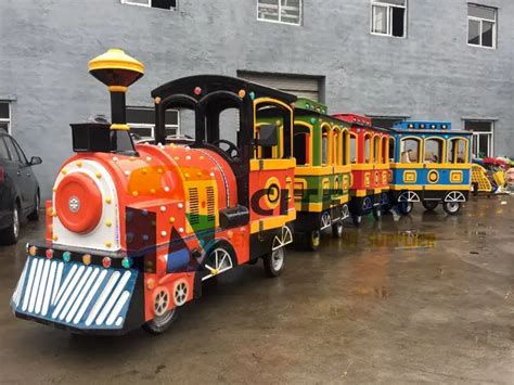 popular trackless train ride  children amusement park tourist train