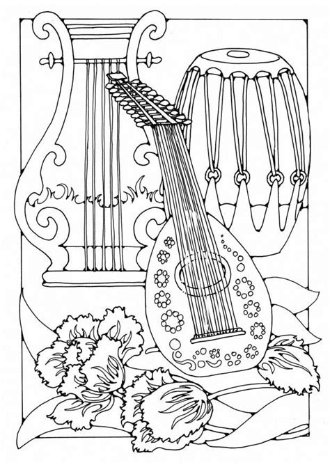 musical instrument coloring pages print  coloring home