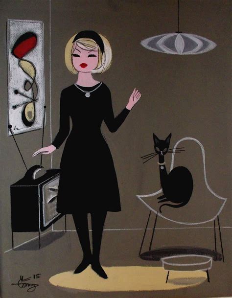 El Gato Gomez In 2021 Black Cat Art Cat Art Print Retro Art