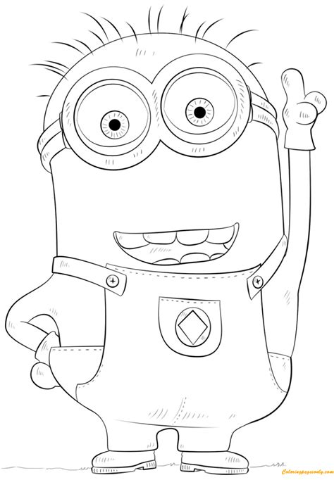 minion phil coloring pages cartoons coloring pages coloring pages