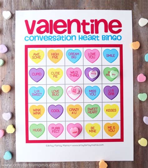 printable valentine conversation heart bingo valentine bingo