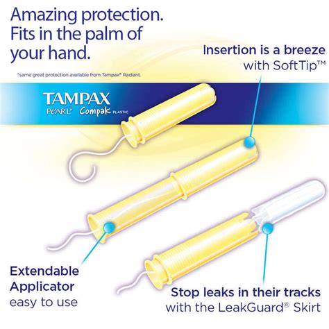tampax pearl compak plastic tampons multipack light