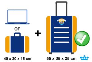 hoe zwaar mag handbagage zijn bij corendon