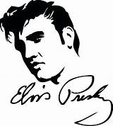Elvis Presley Coloring Pages Silhouette  Line Drawing Dxf Stencil Colouring Print Tattoo Color Vector Printable Clipart Tattoos Kleurplaat Young sketch template