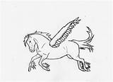 Pegasus Animais Marcadores sketch template