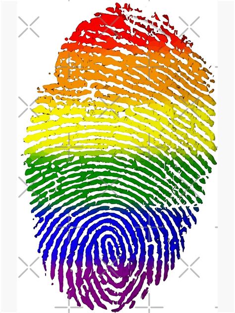 Rainbow Lgbt Fingerprint Poster By Alexwestshop Redbubble